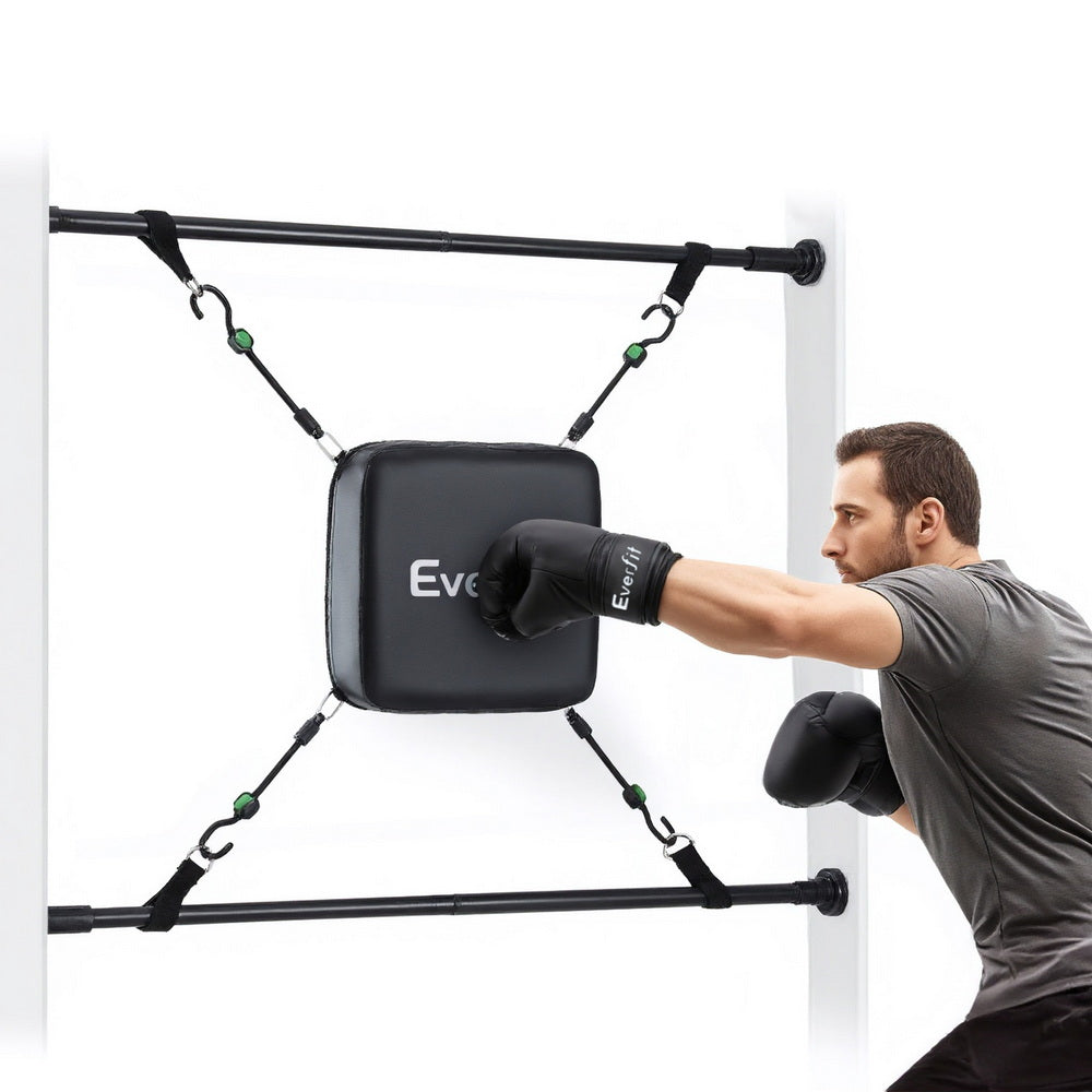 Everfit Doorway Punching Bag Adjustable Apartment Friendly with Boxing Gloves Black-3