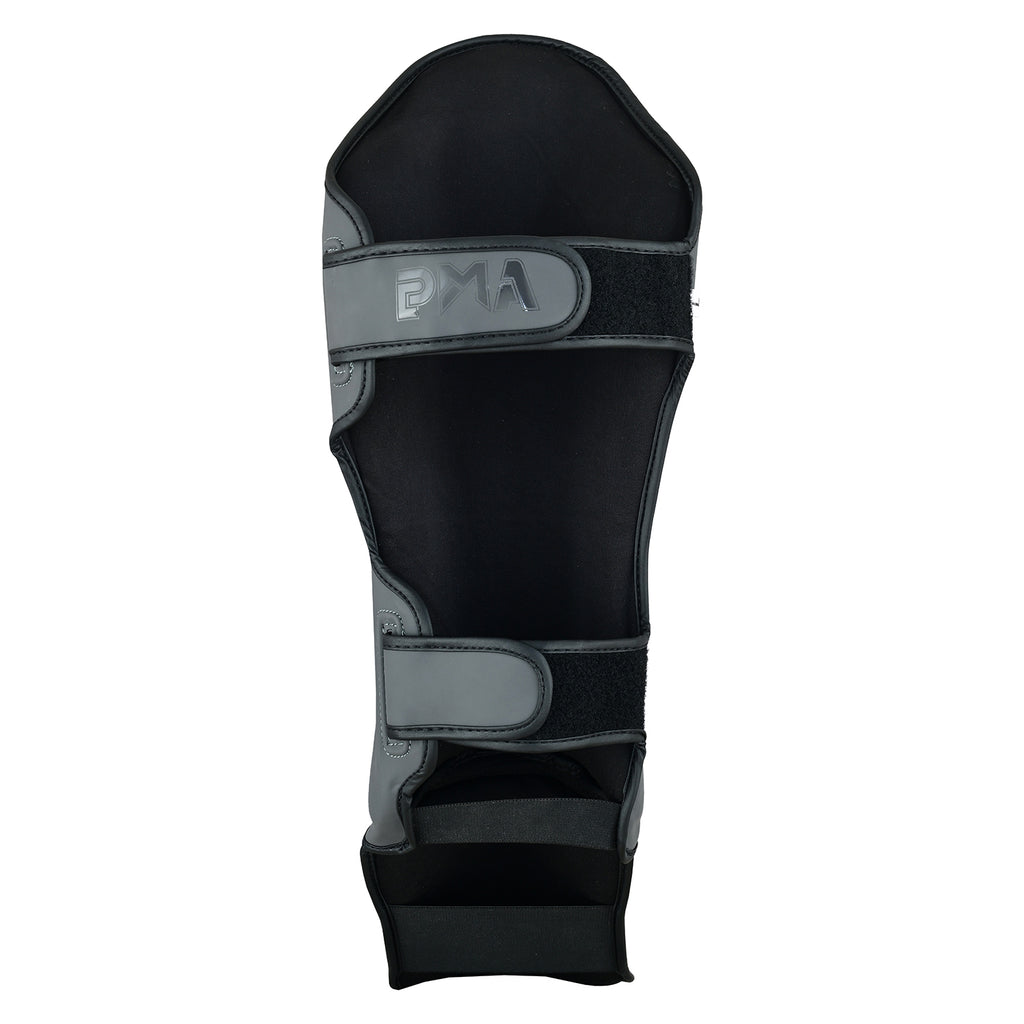 Pro MMA Stand Up Muay Thai Twin Tiger Shin Instep Guards - Grey