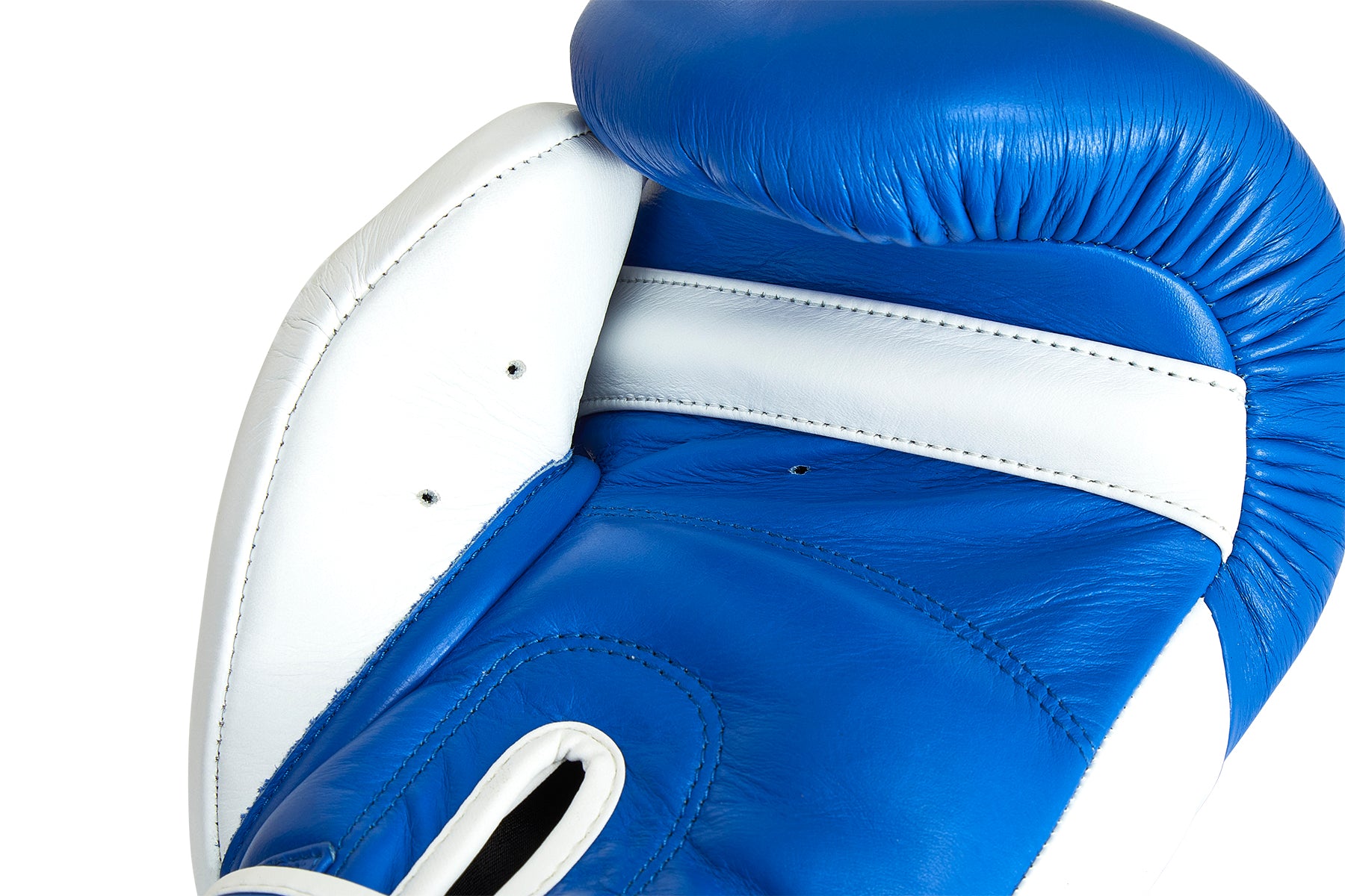 Blue boxing glove on a white background