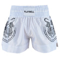 Twin Tiger Satin Muay Thai Competition Fight Shorts  - White