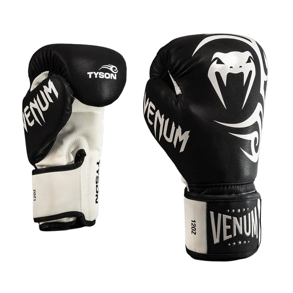 Venum Mike Tyson Replica Boxing Gloves - Deep Black/Optical Whit