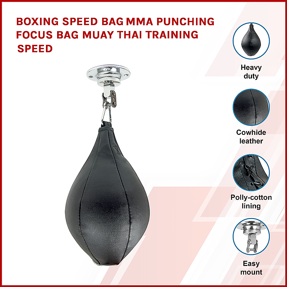 NNEDSZ Boxing Speed Bag PU Leather MMA Punching Focus Bag Muay Thai Training Speed-2