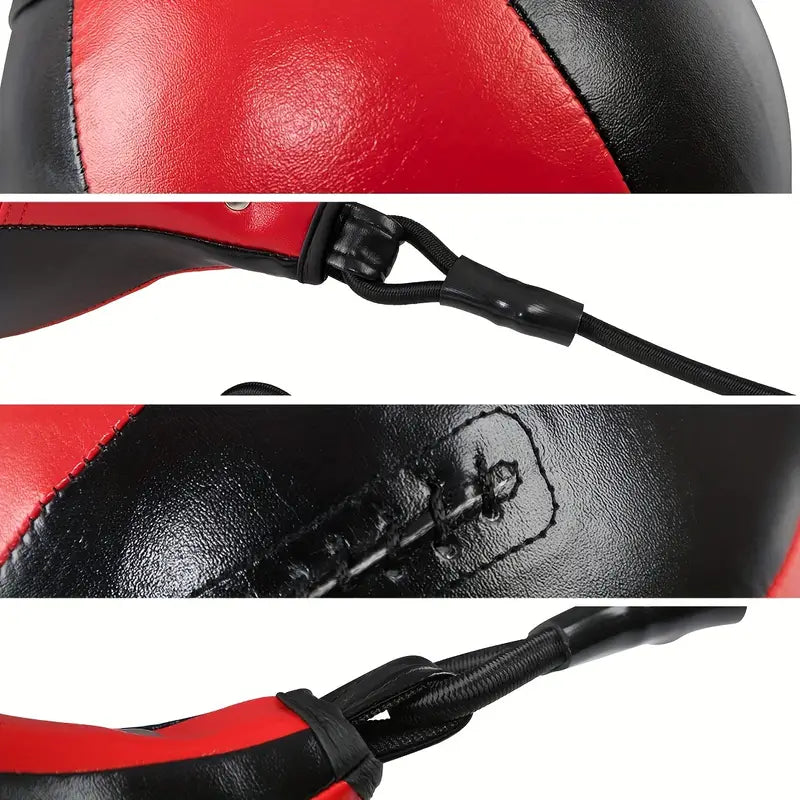 NNETM Double End Bag for MMA Training - Speed, Agility, and Reaction Punching Ball(Red)-3