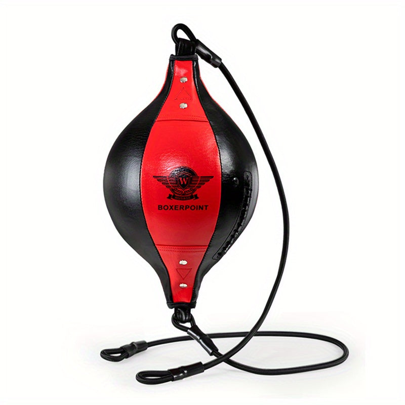 NNETM Double End Bag for MMA Training - Speed, Agility, and Reaction Punching Ball(Red)-0